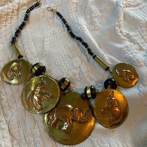 Masquerade necklace & earrings